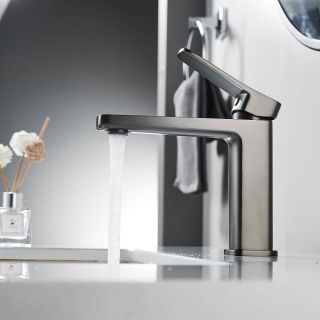 Смеситель для раковины Shevanik S9901T оружейная сталь